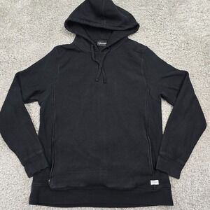 The Hundreds Sweater Mens XL Faded Black Hooded Long Sleeve Pullover Pockets